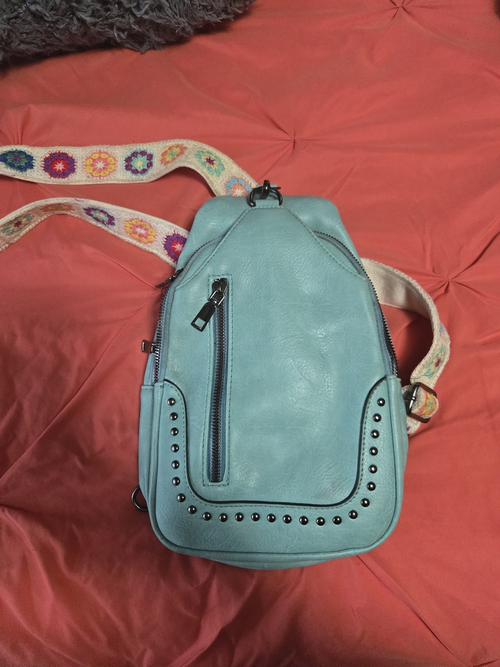 Sam & Hadley faux leather sling bag
